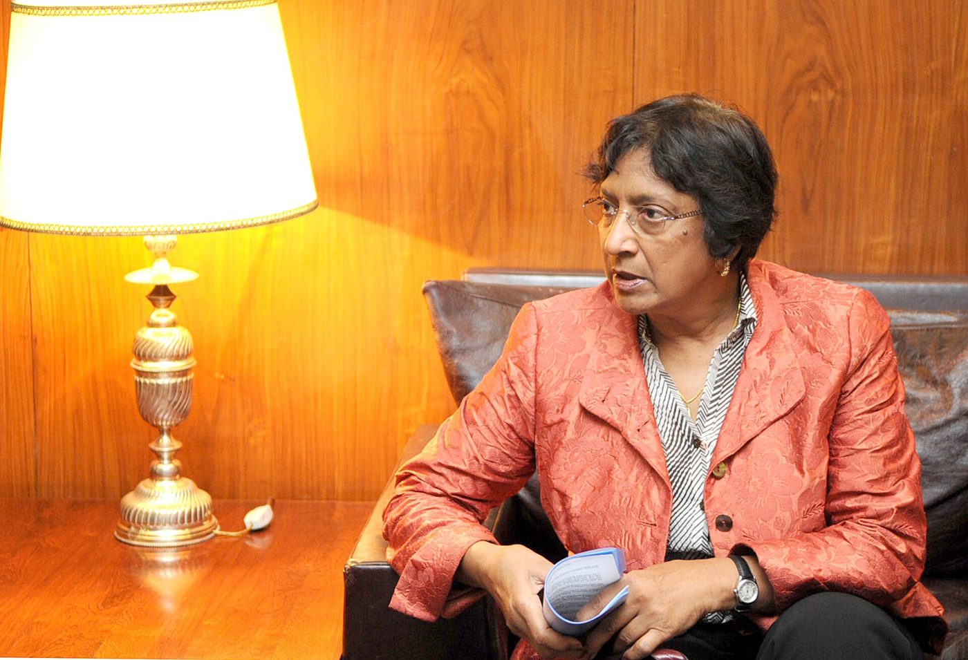 Navi Pillay, then U.N. High Commissioner for Human Rights, during a visit to Brazil on Nov. 12, 2009