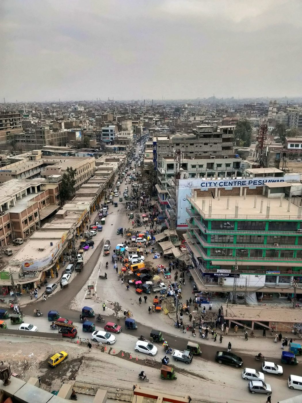 The city center of Peshawar, Pakistan