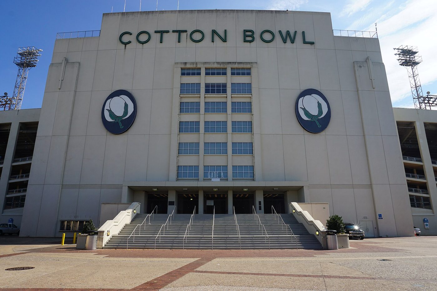 The Cotton Bowl stadium at Fair Park in Dallas