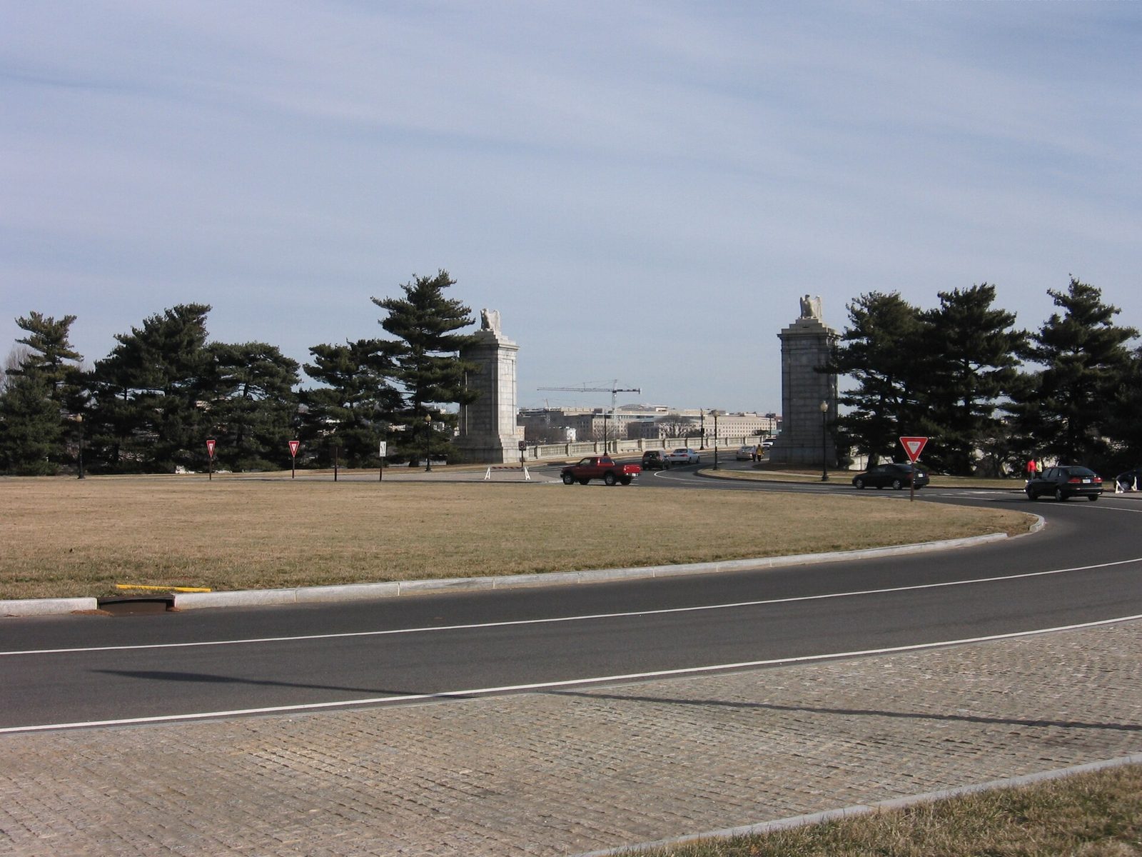 Memorial Circle at the Virginia end of Arlington Memorial Bridge, the proposed arch site