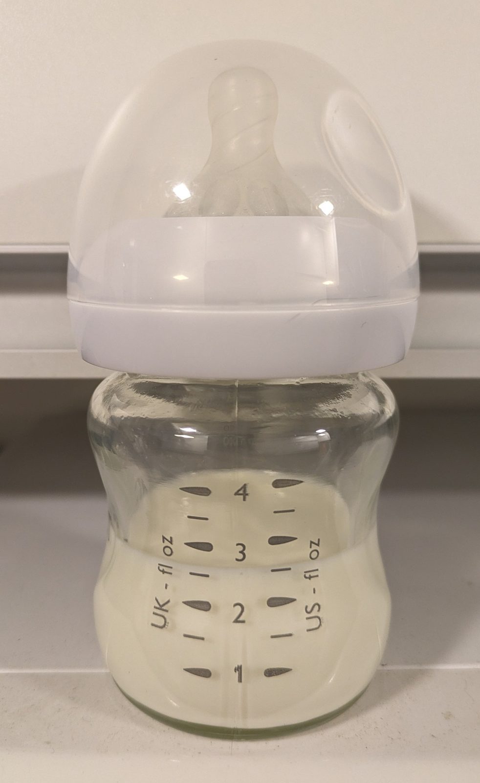 A baby bottle