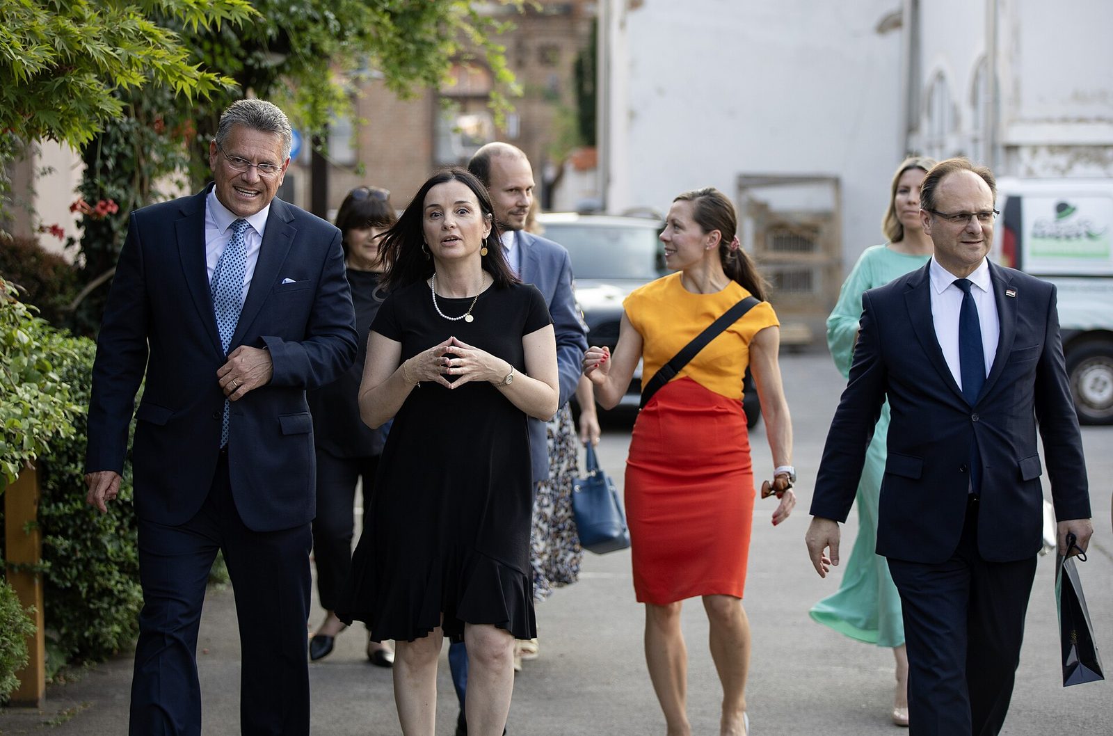 EU commissioner Maroš Šefčovič during a 2024 visit to Zagreb