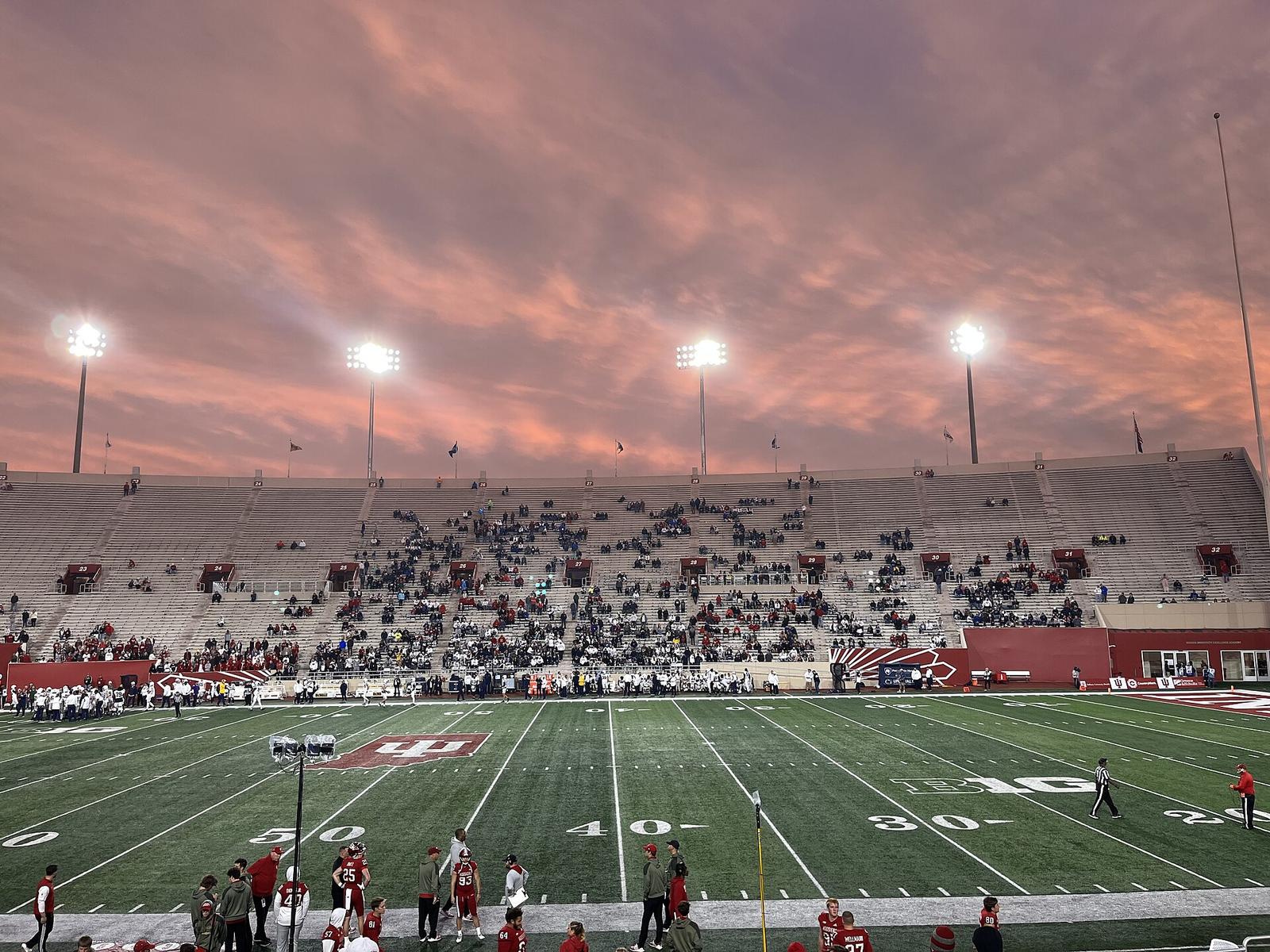 Memorial Stadium in Bloomington during an Indiana University football game in 2022