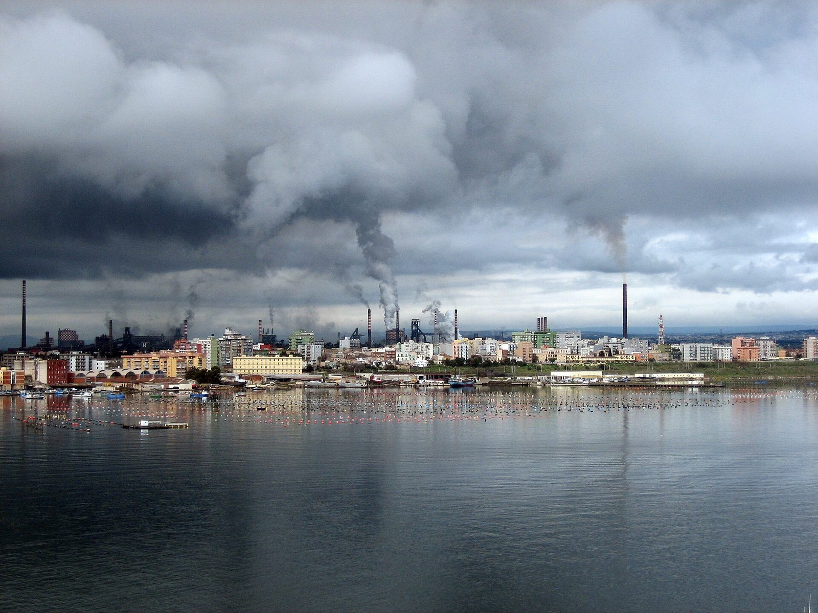 The former Ilva steelworks in Taranto, Italy, in 2007