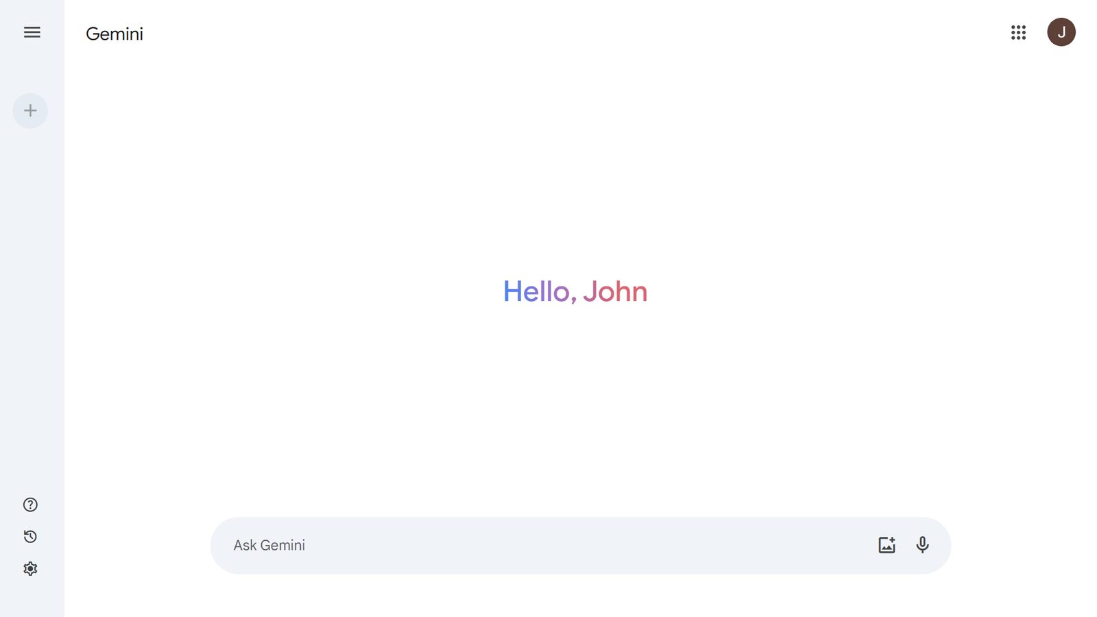 A screenshot of the Google Gemini app