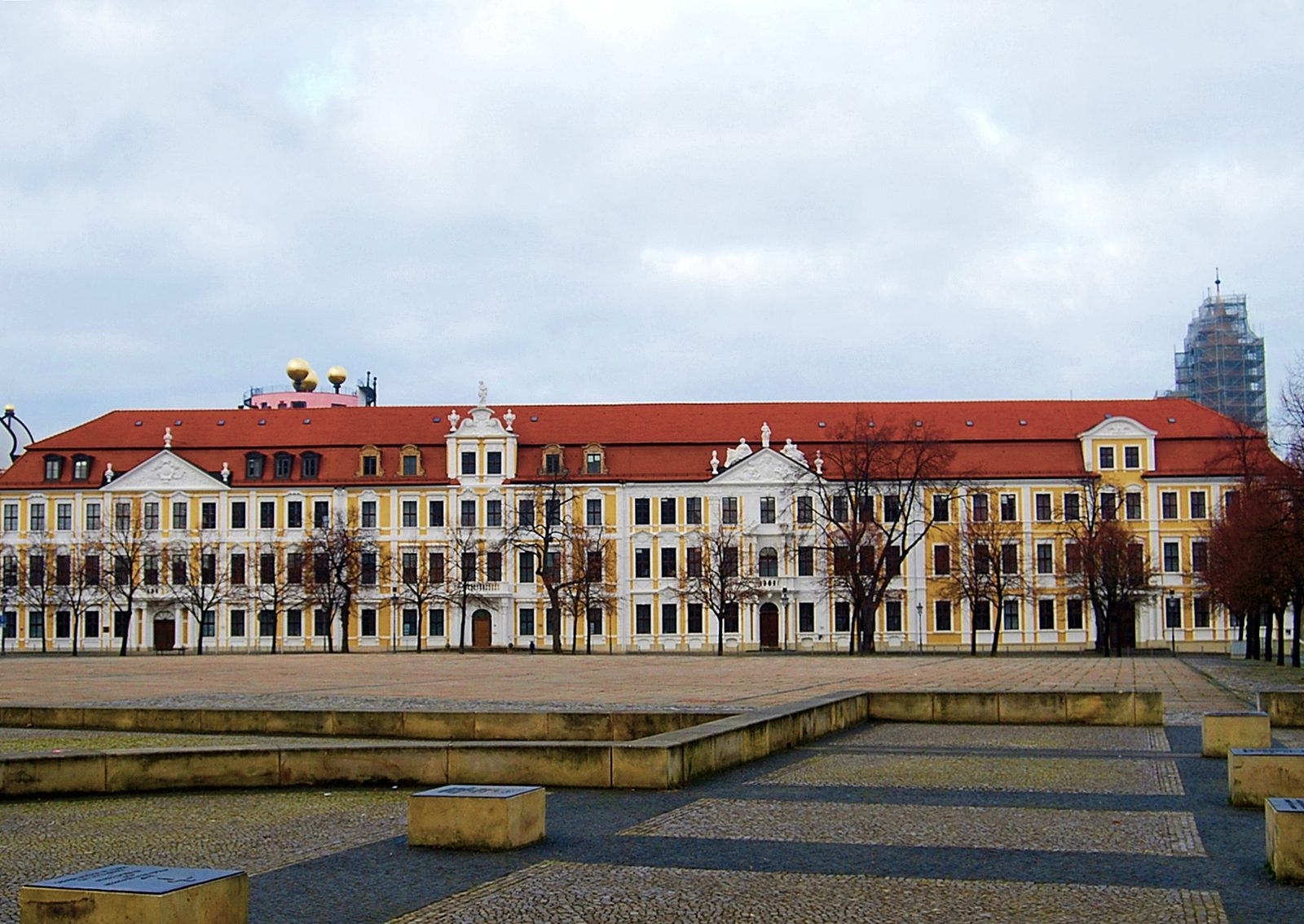 The Saxony-Anhalt state parliament building on Domplatz in Magdeburg, Germany