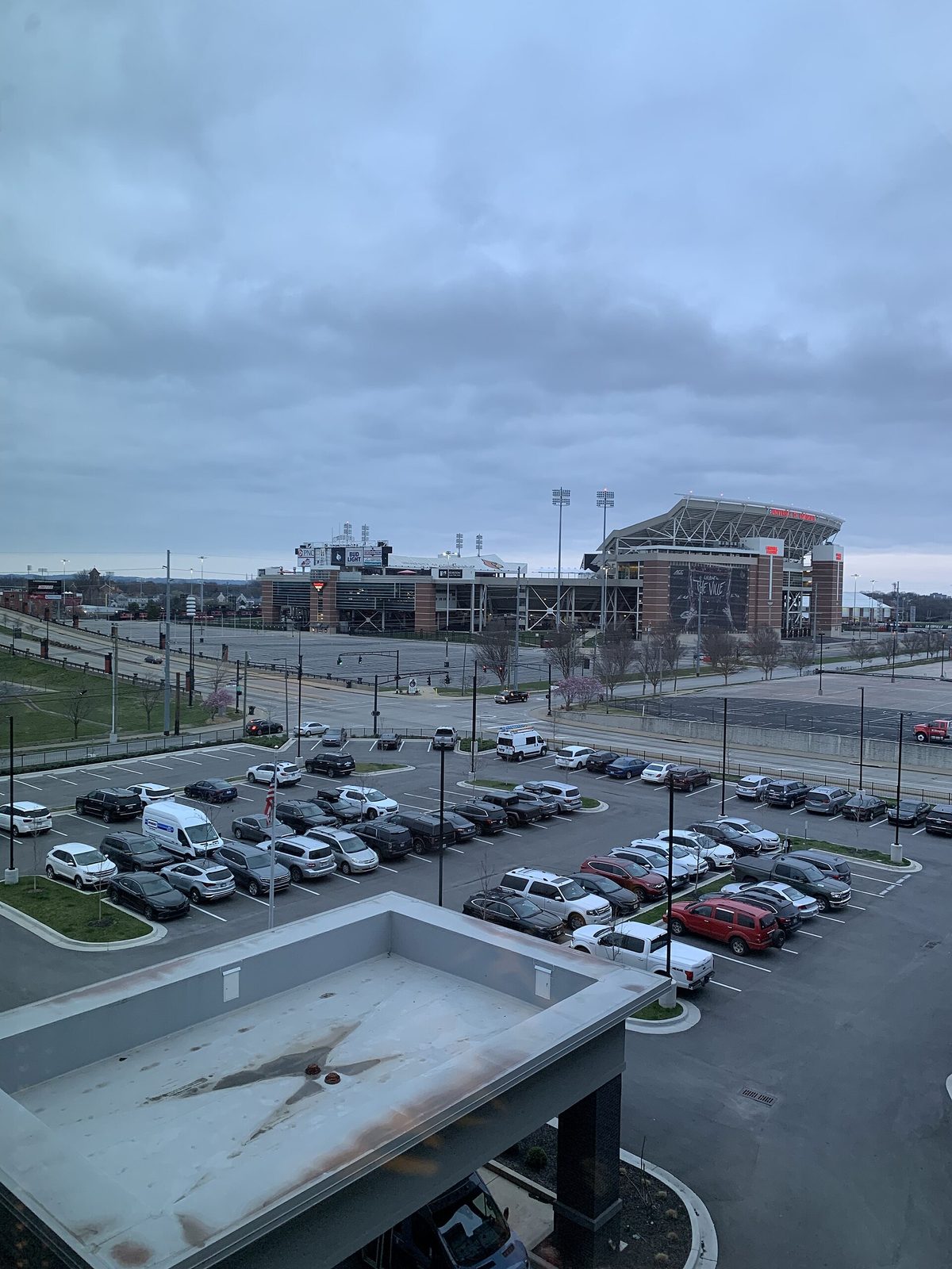 Exterior of Cardinal Stadium, Louisville's football stadium, in March 2023