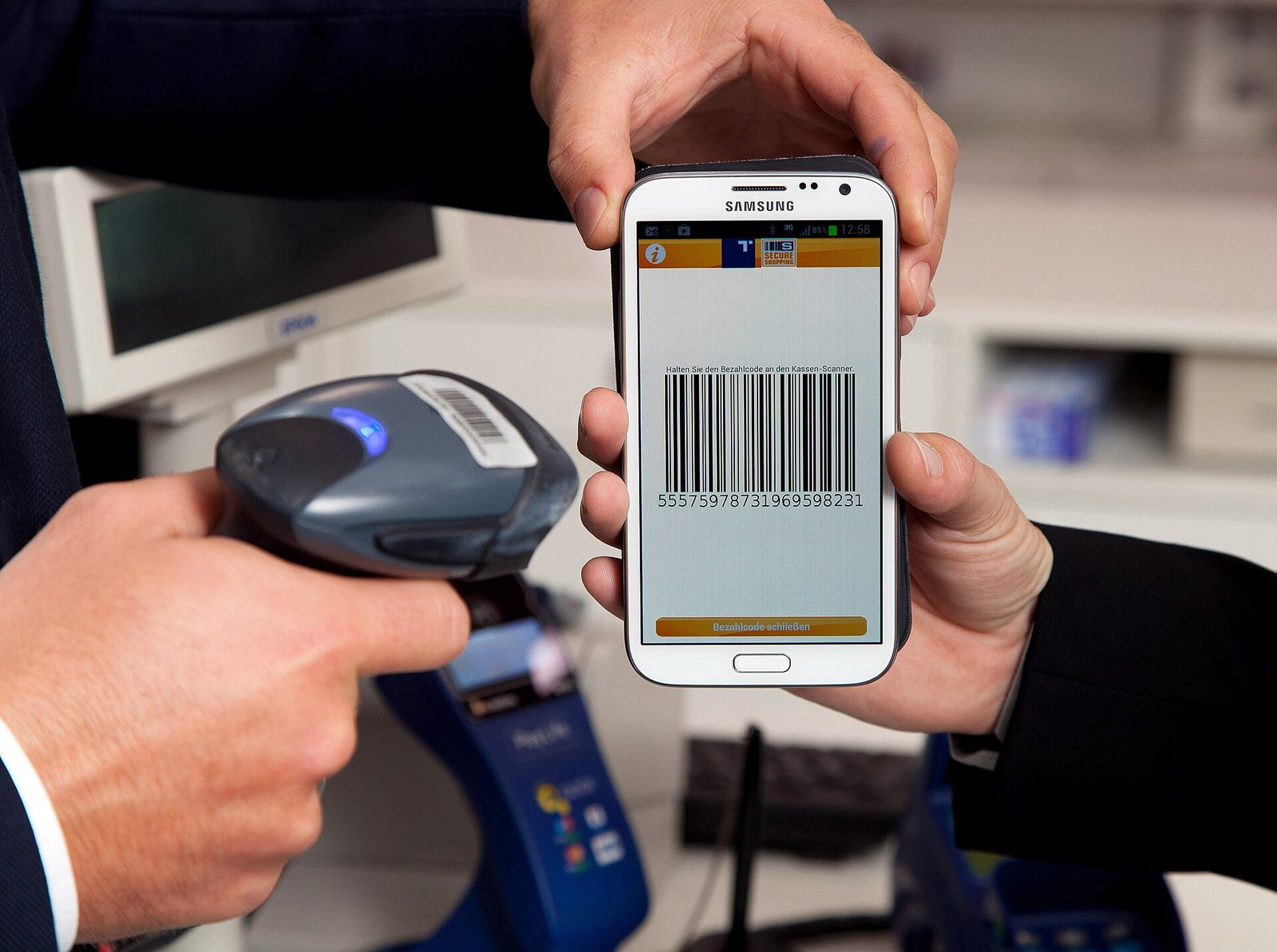 A mobile payment made with a smartphone