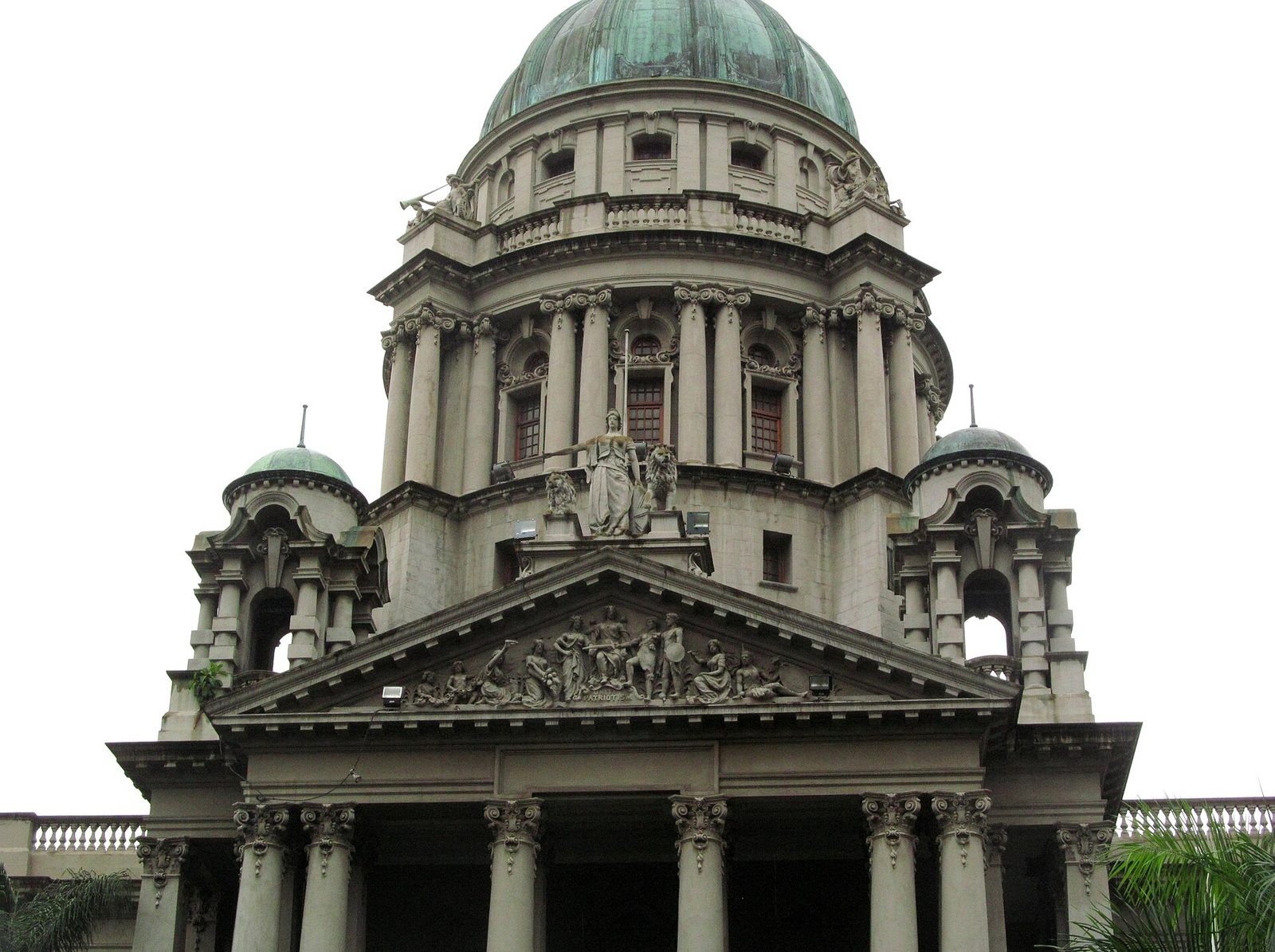 A domed civic building in the city centre of Durban, South Africa