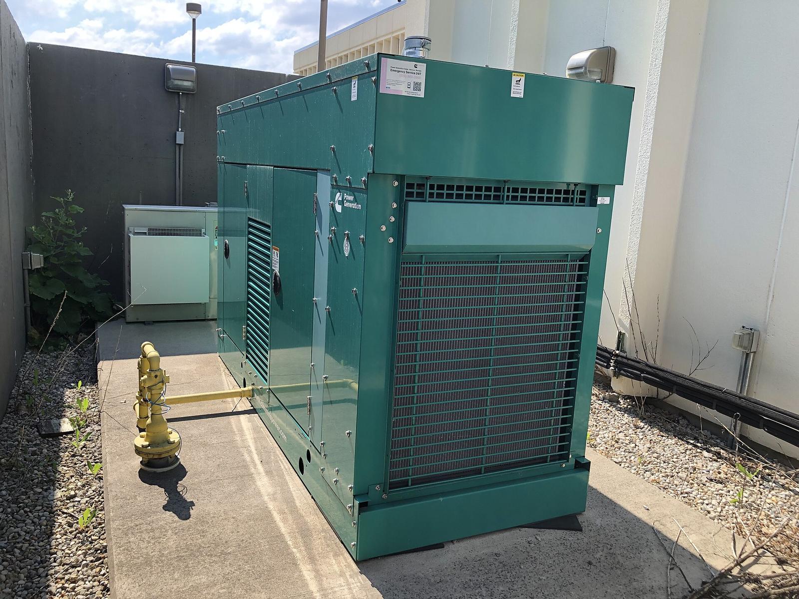 A Cummins Generator at the Technology Building at Bowling Green State University