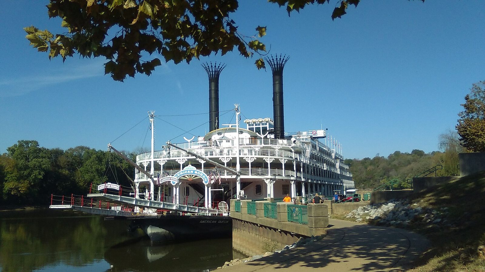 American Queen docked in Clarksville, Tennessee on October 24, 2016
