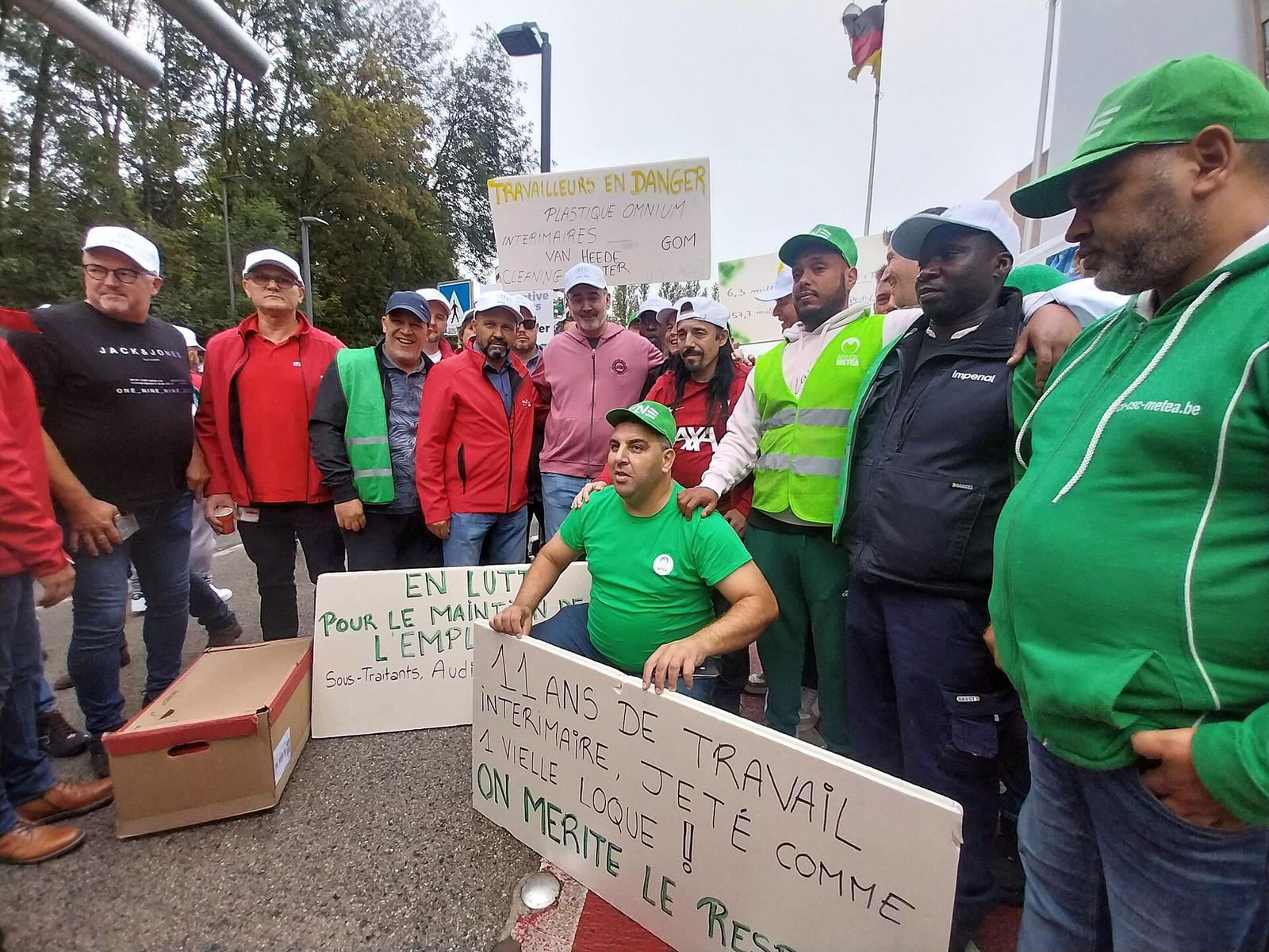 UAW president Shawn Fain visits the Audi Brussels picket, Vorst, September 6, 2024
