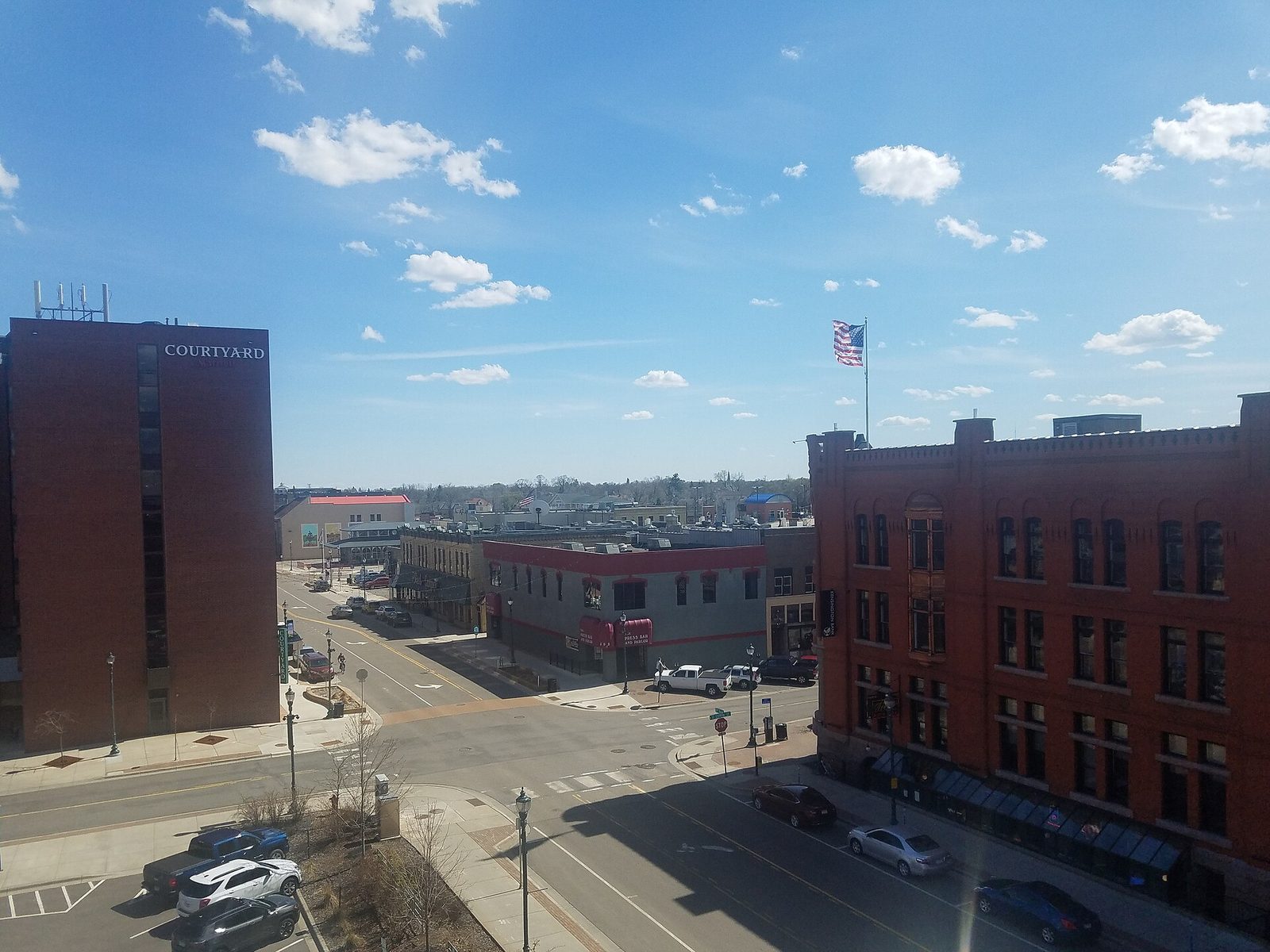 Downtown St. Cloud, Minnesota, at the intersection of 5th Avenue and St. Germain Street (2019 file photo)