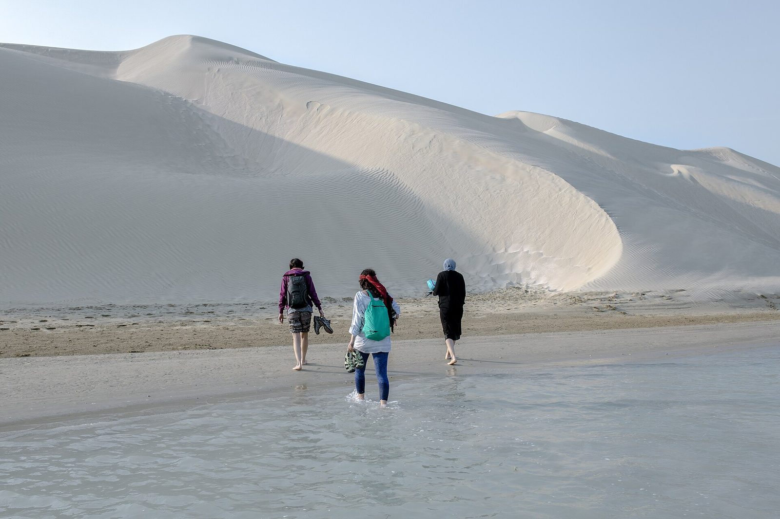 Iranian tourists on the shore of Oman Gulf- Persian Gulf خلیج فارس