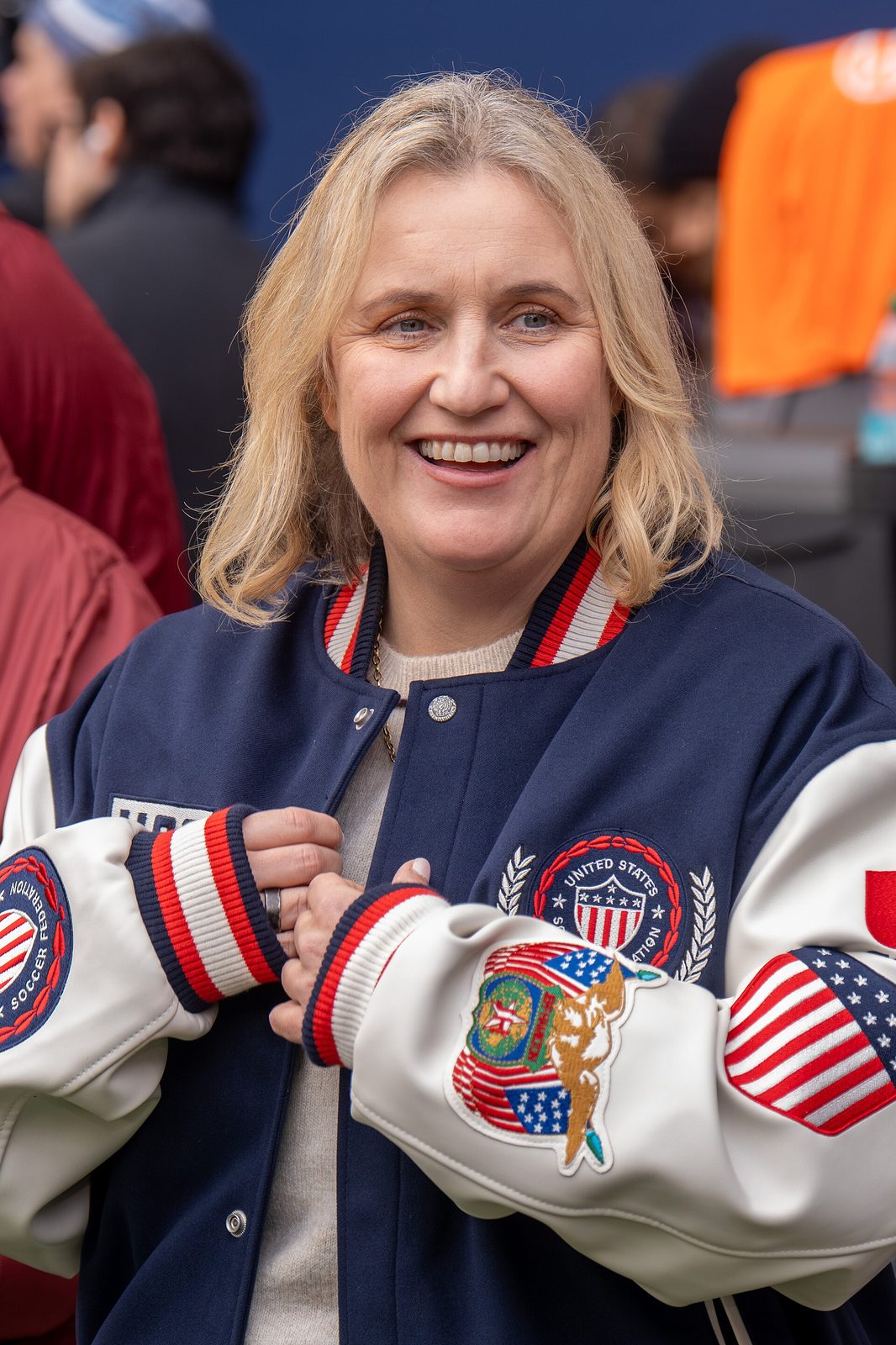 U.S. women's national team coach Emma Hayes at a SheBelieves Cup match in March 2026