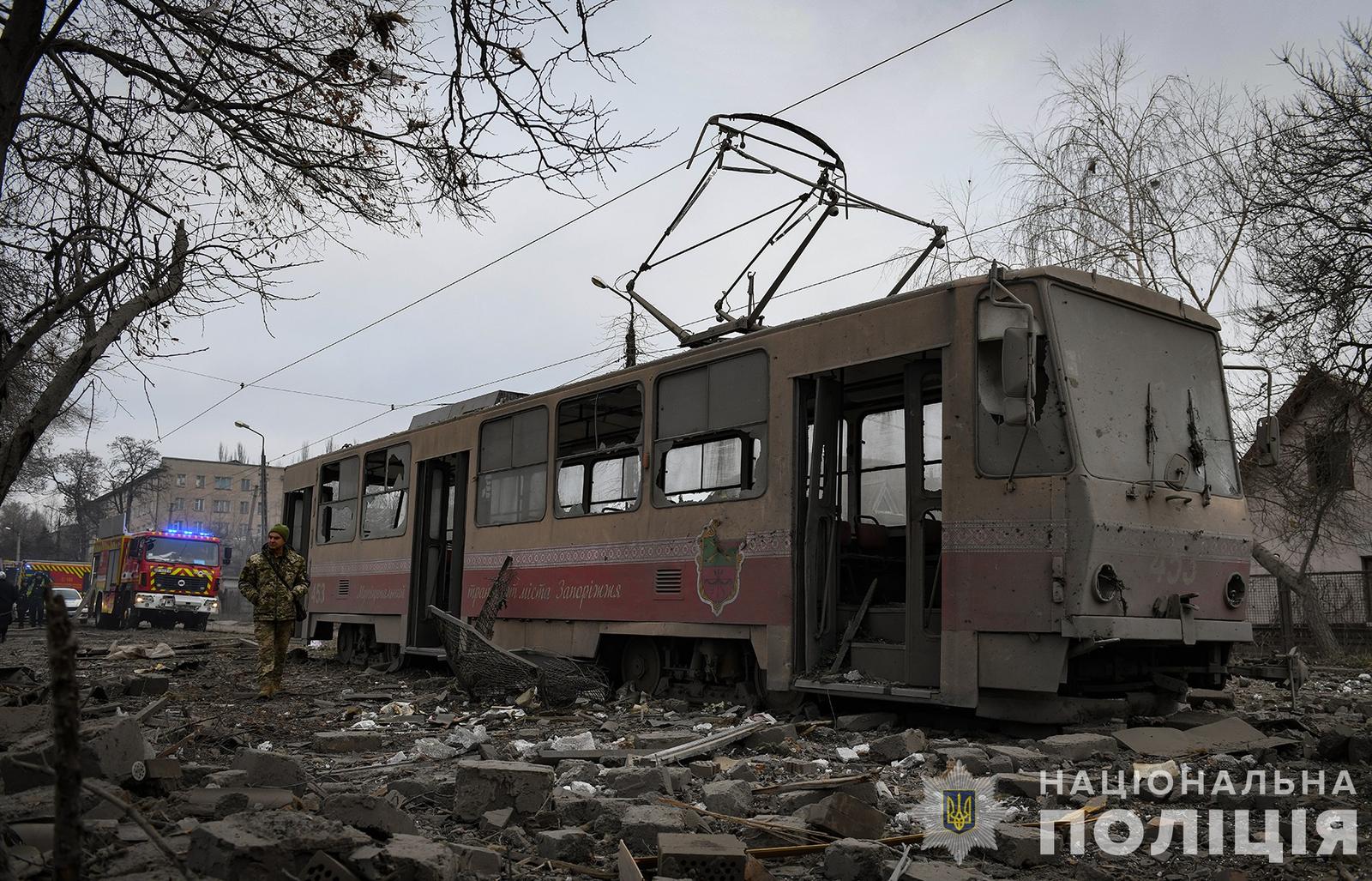 Destructions in Zaporizhzhia after Russian attack, 2023-12-29