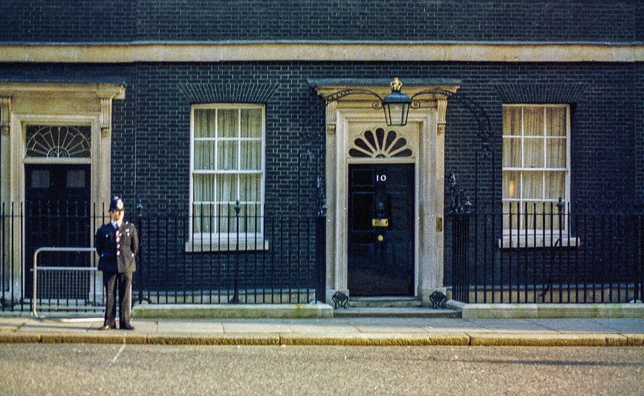 The front of 10 Downing Street in London