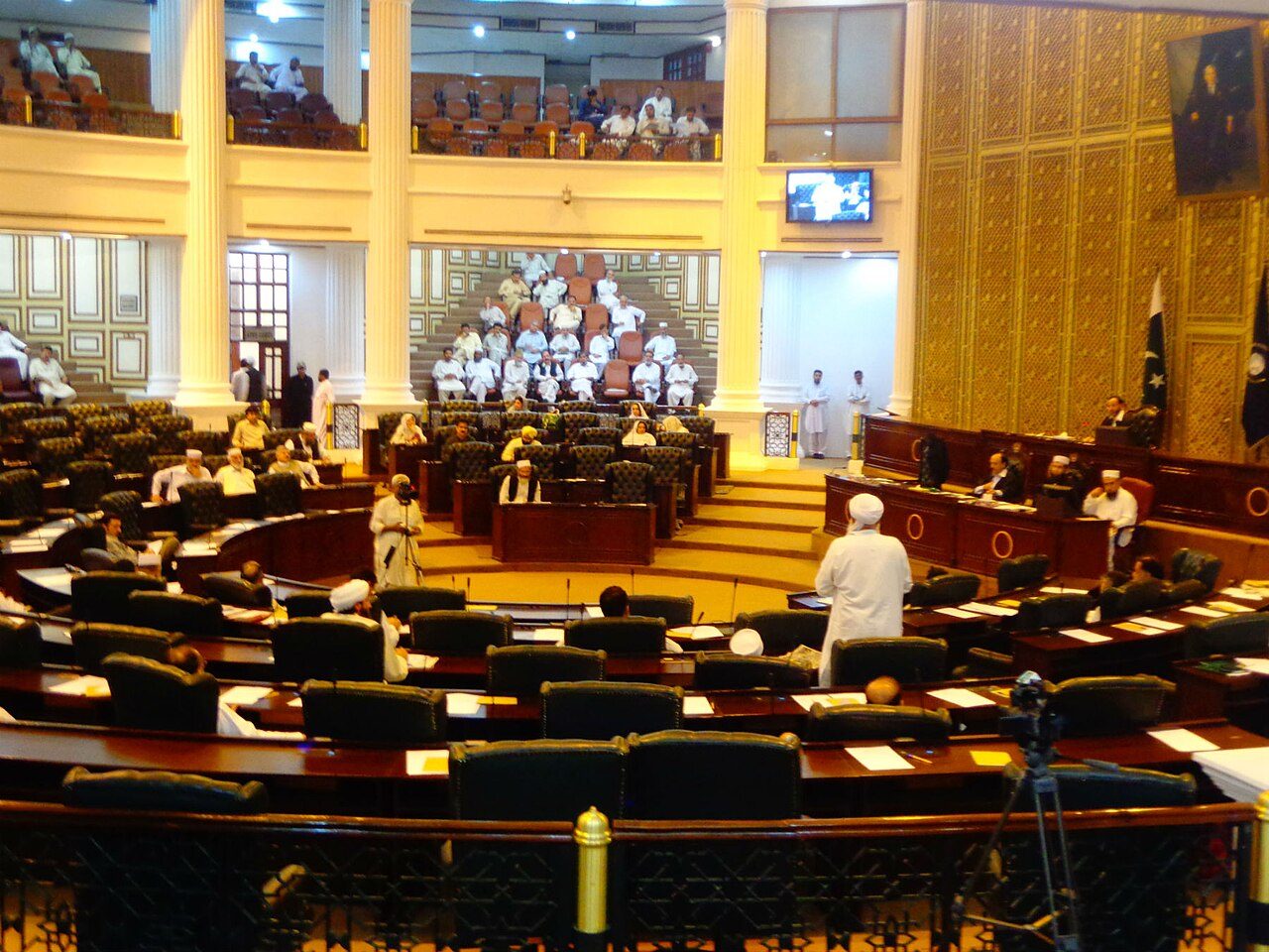 Inside the Khyber Pakhtunkhwa provincial assembly chamber in Peshawar
