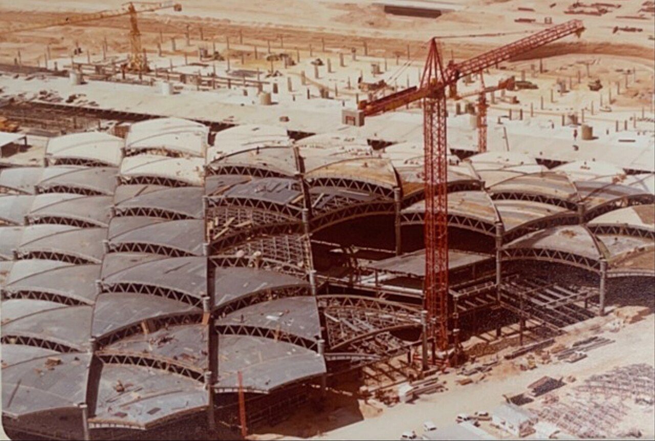 King Khalid International Airport terminal under construction in Riyadh, Saudi Arabia, in an undated archive photo