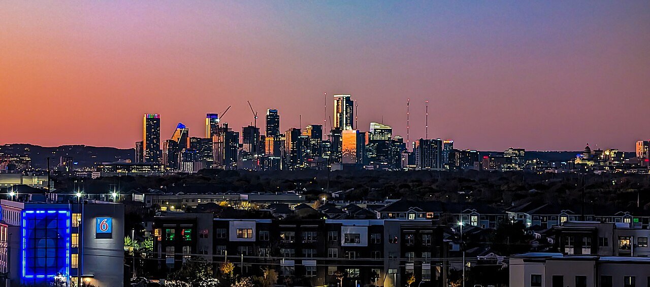 The Austin, Texas skyline at dusk