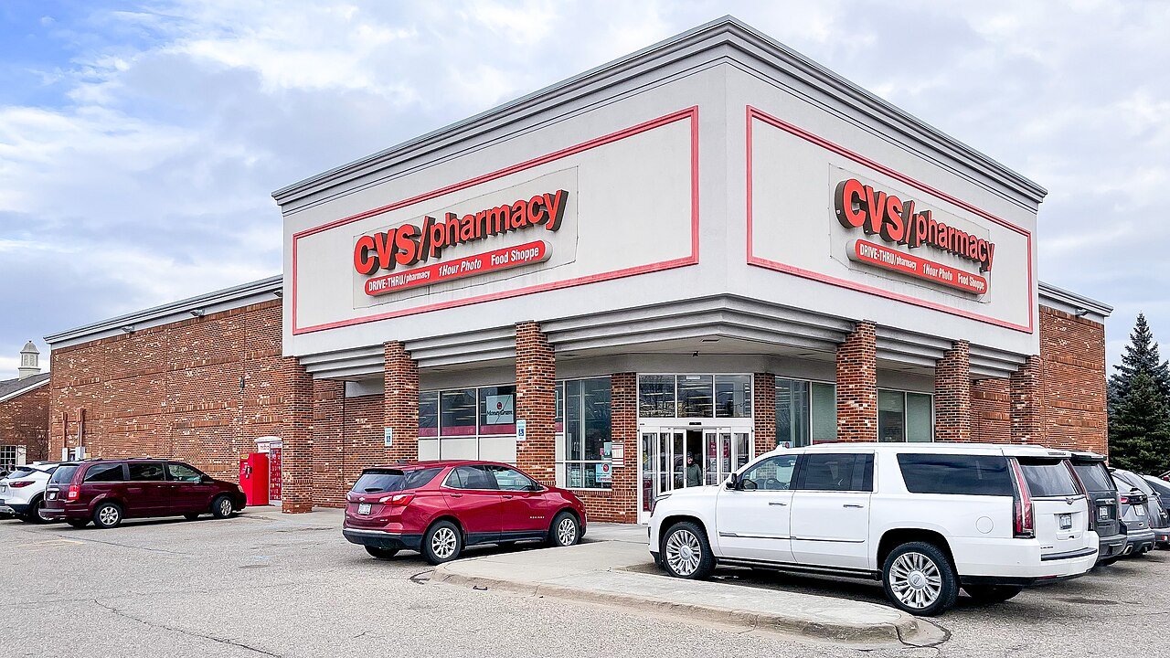 The front of a CVS Pharmacy store