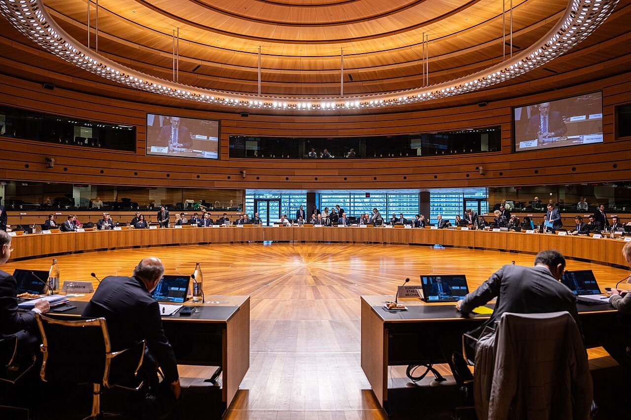 A meeting room at the European Convention Center in Luxembourg
