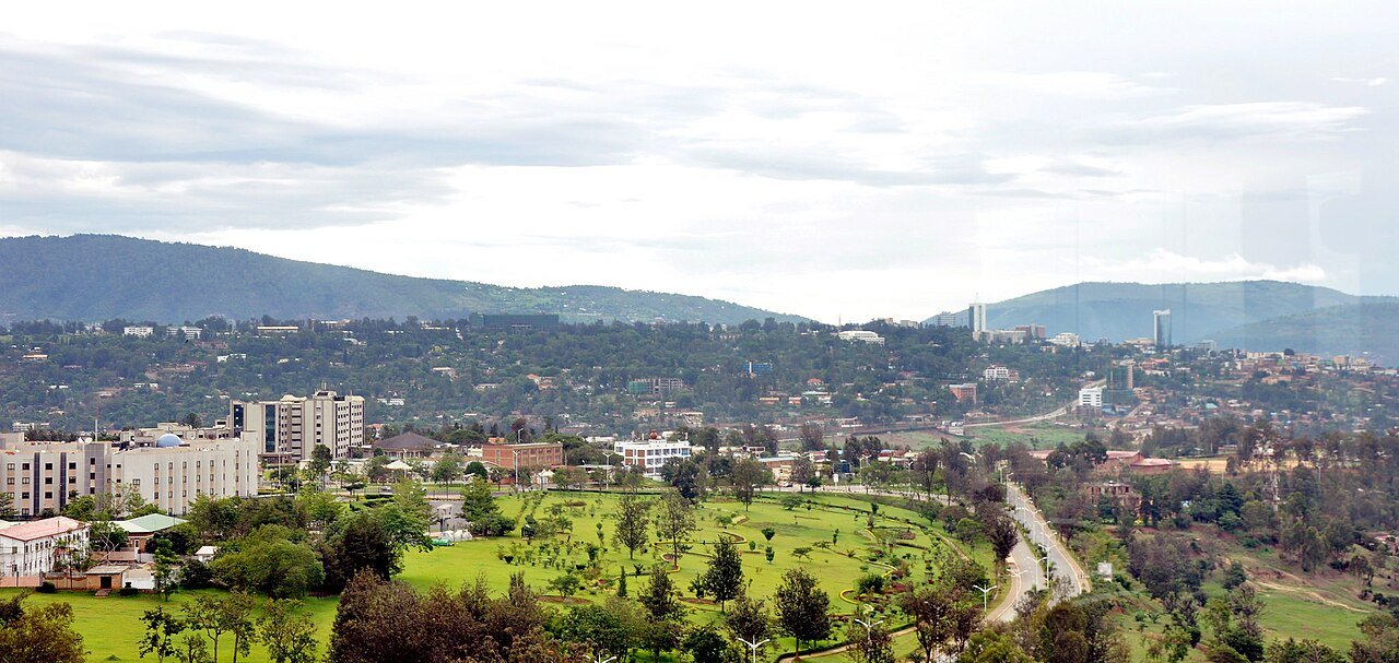 A view of the downtown Kigali skyline in Rwanda