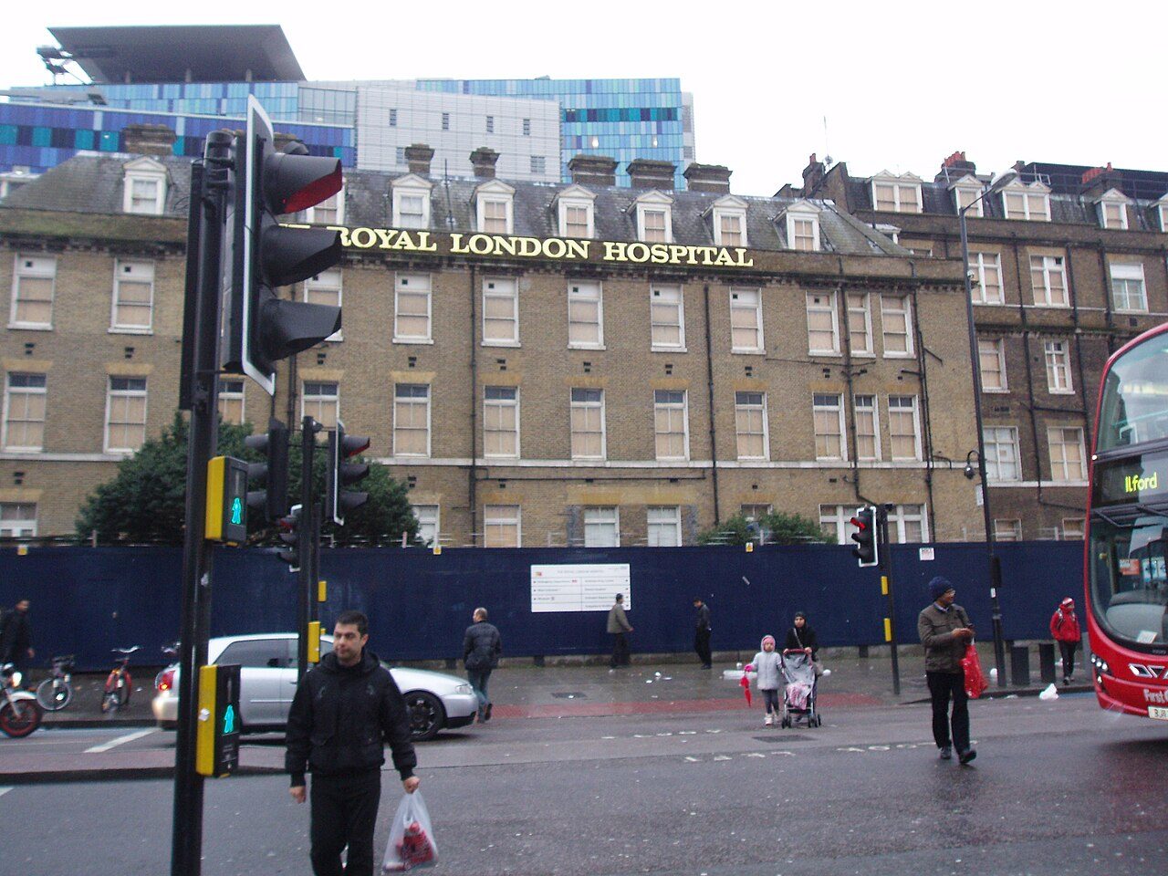 The Royal London Hospital building on Whitechapel Road