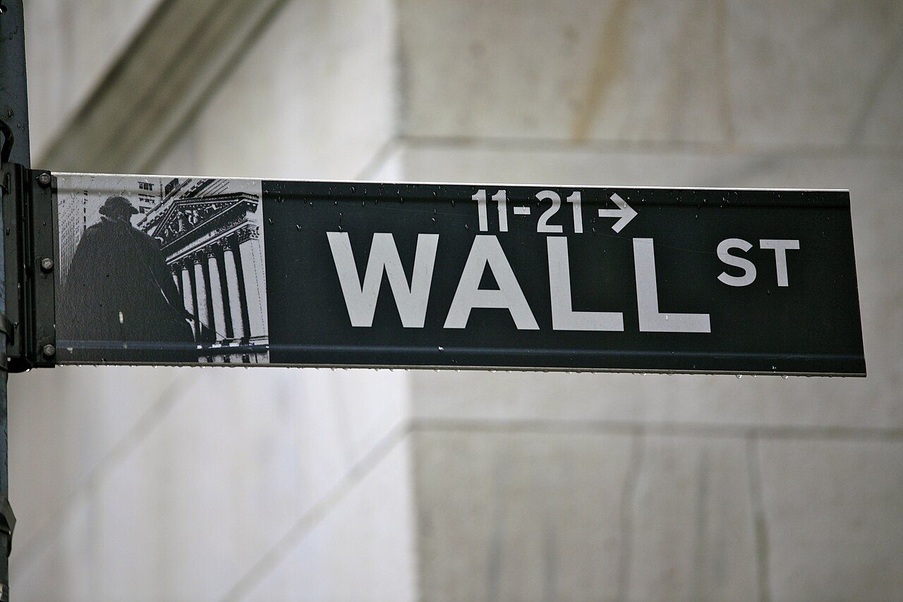 A Wall Street street sign in New York