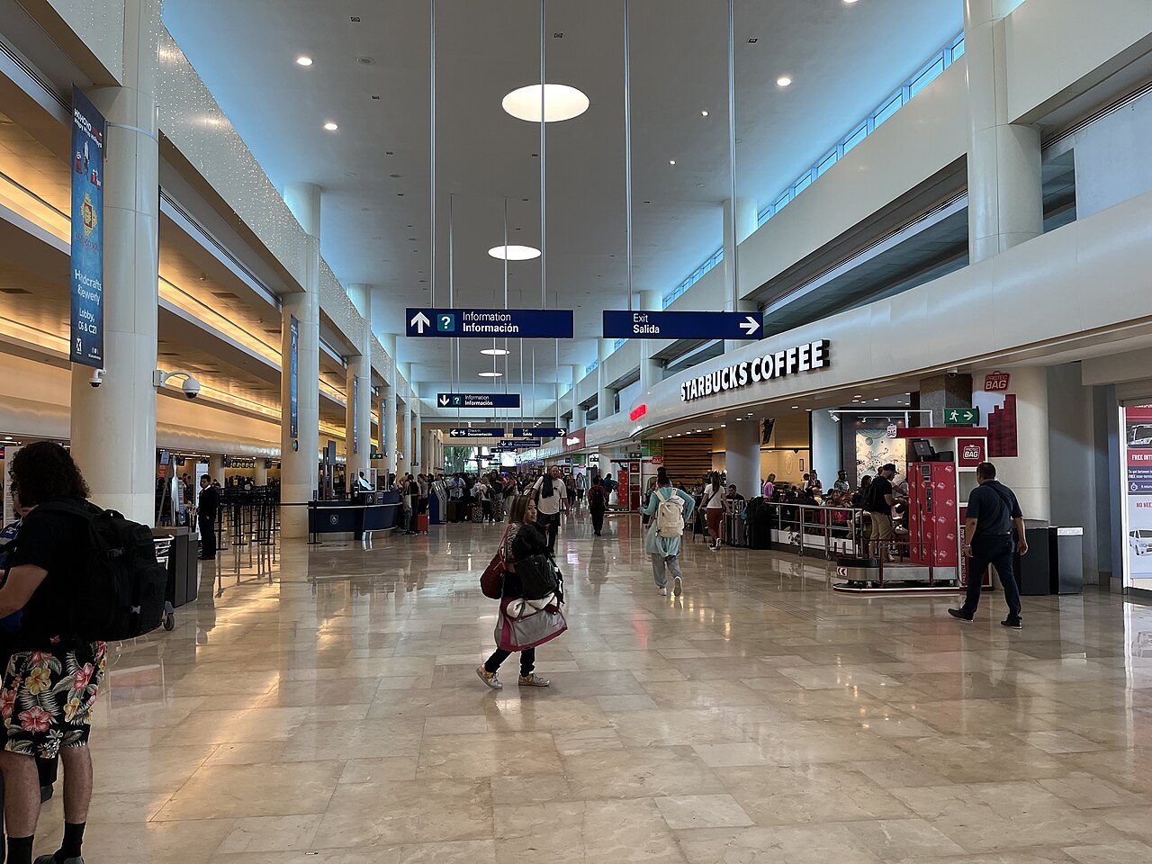 The check-in hall at Cancún International Airport's Terminal 3
