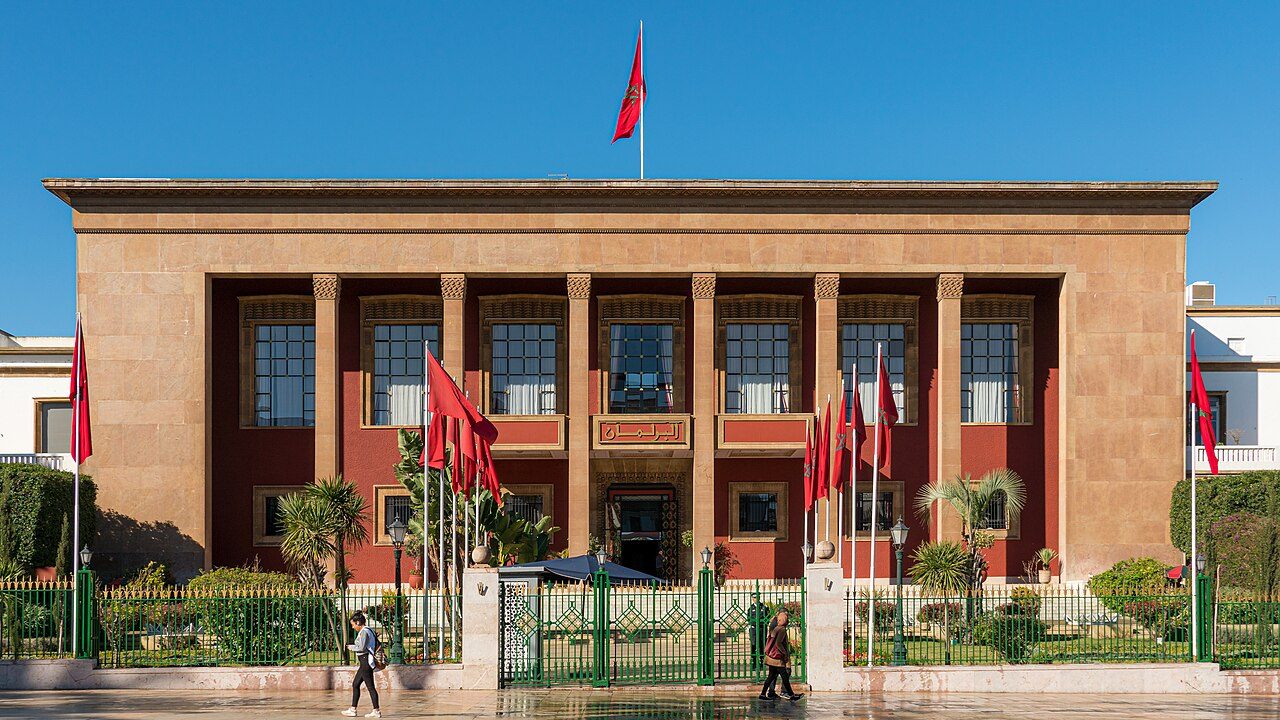 The Moroccan Parliament building in Rabat