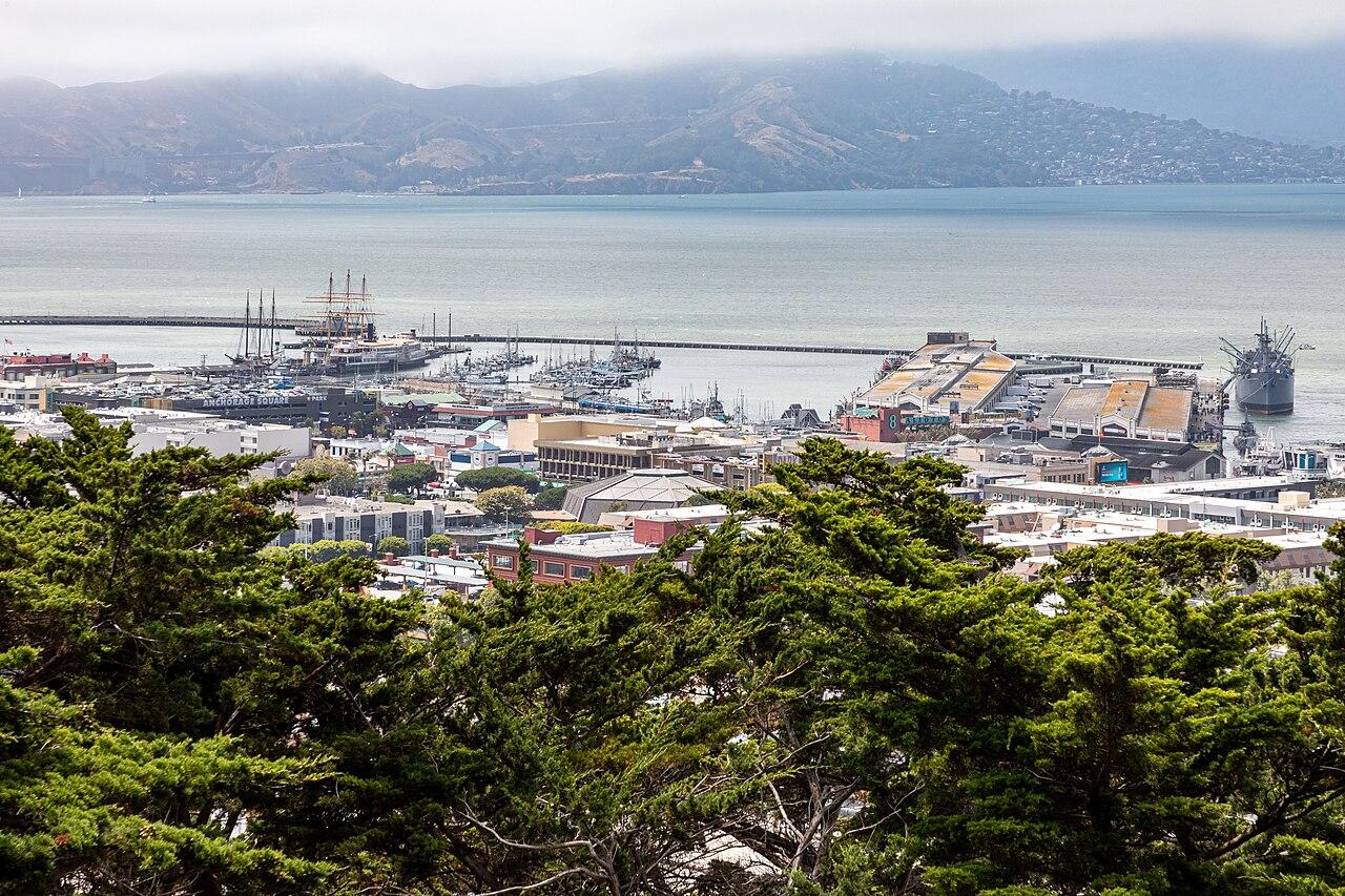 A view over San Francisco toward Fisherman's Wharf