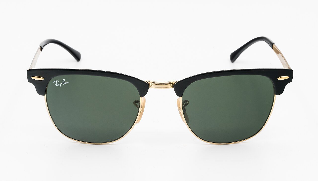 A pair of Ray-Ban sunglasses