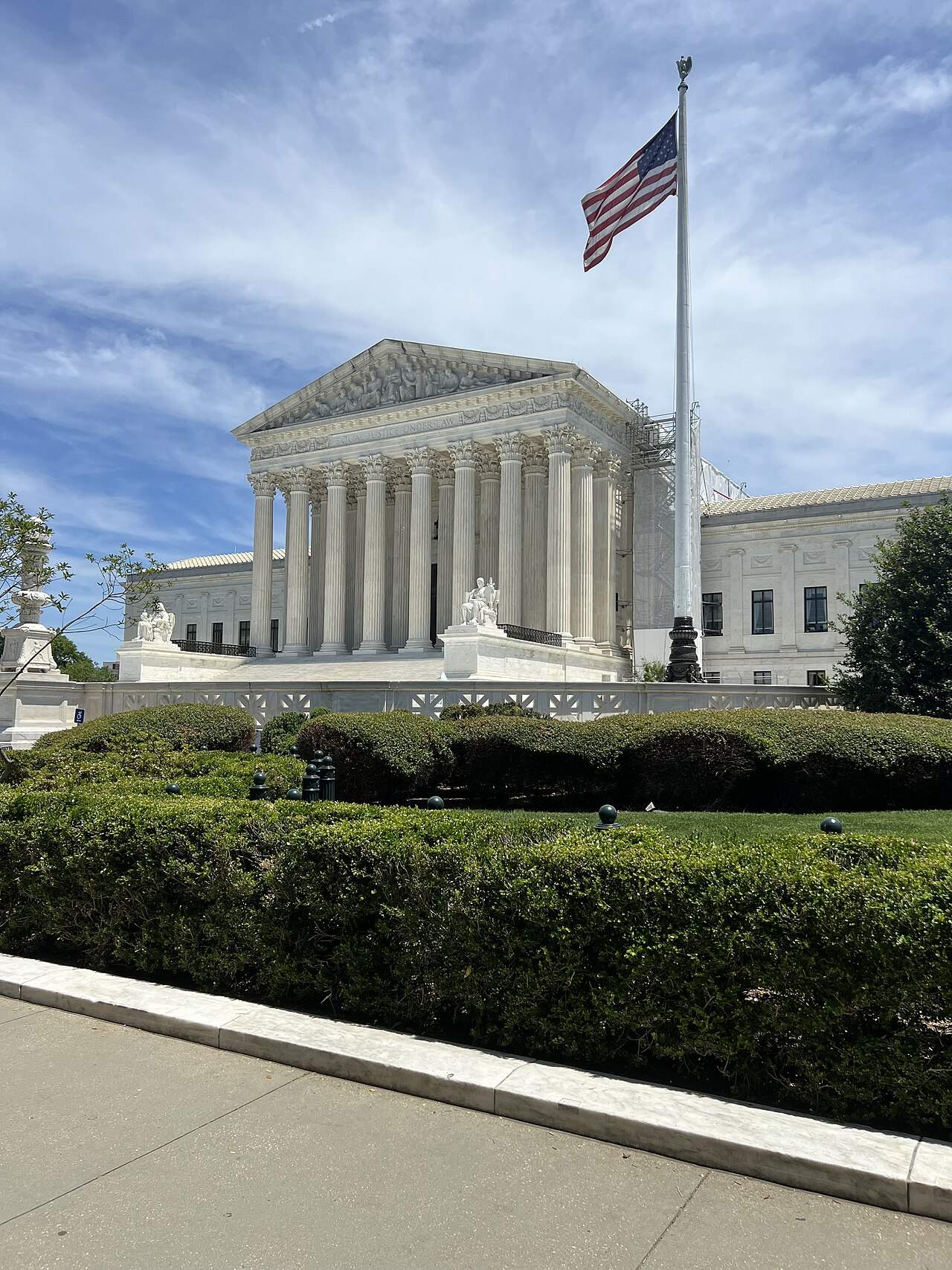 The front of the U.S. Supreme Court building in Washington