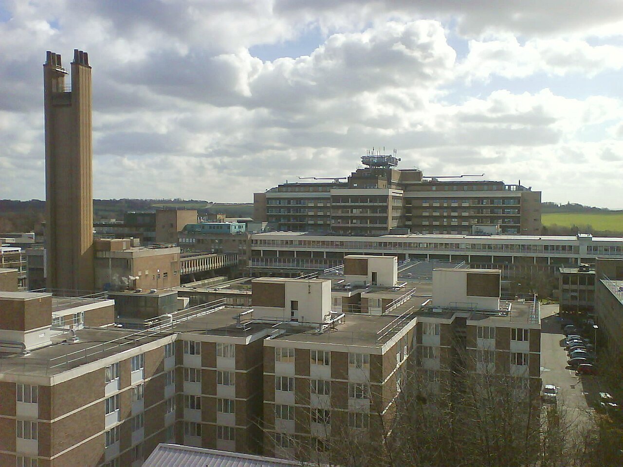 Addenbrooke's Hospital in Cambridge seen from above