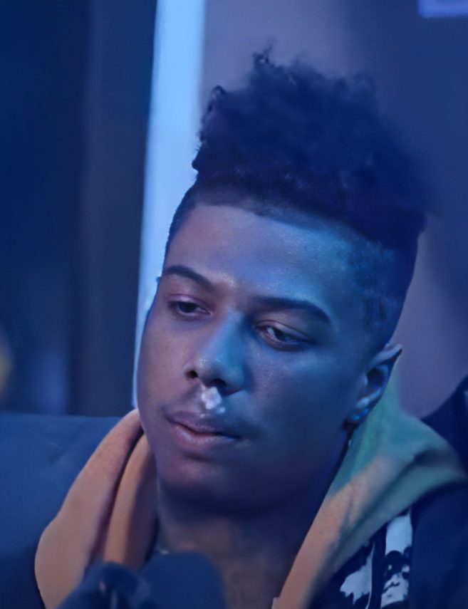 Rapper Blueface during an interview in 2023