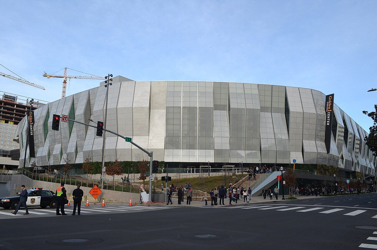 Exterior of the Golden 1 Center arena in Sacramento