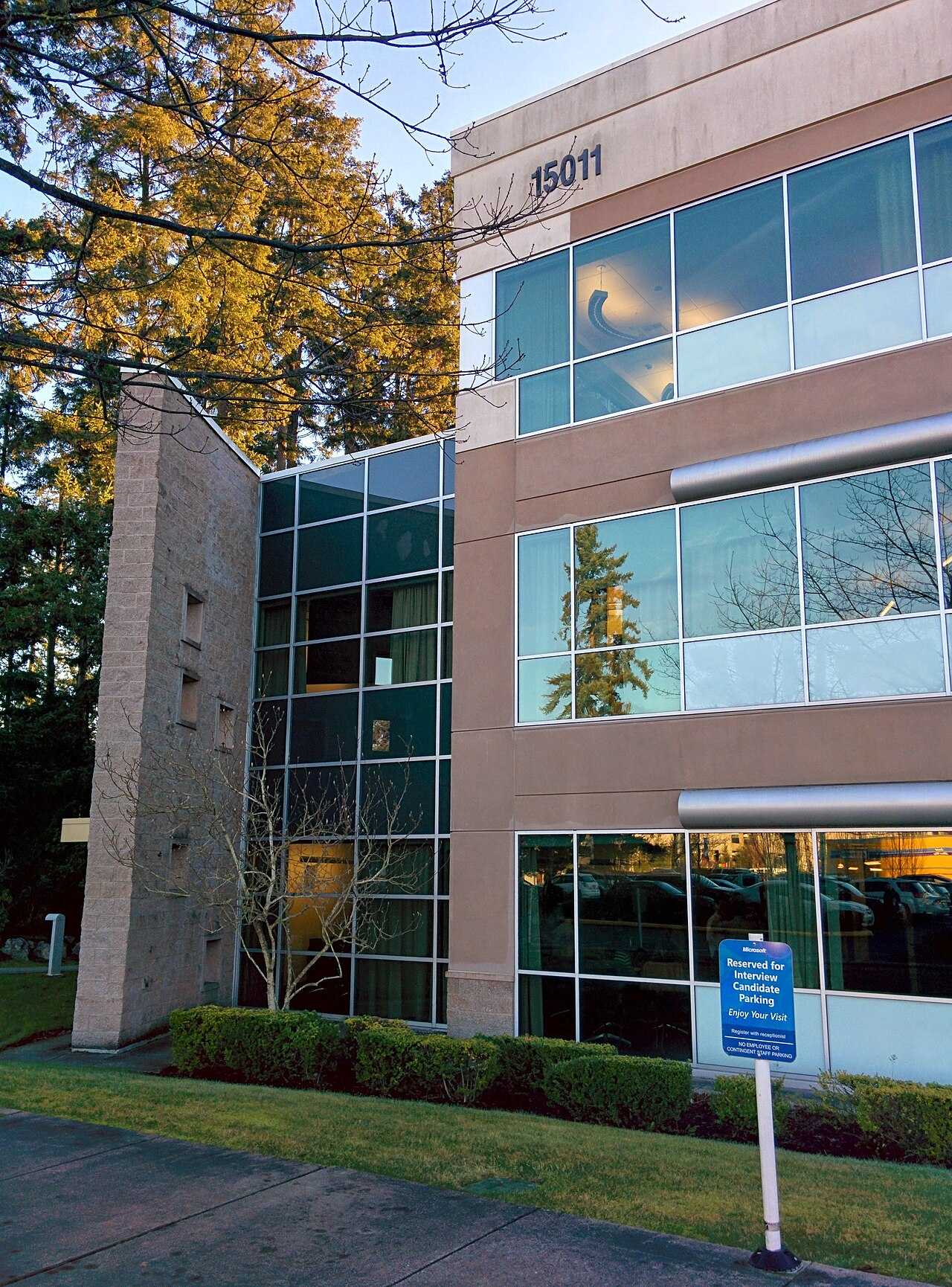 Microsoft Building 111 on the company's Redmond, Washington, campus