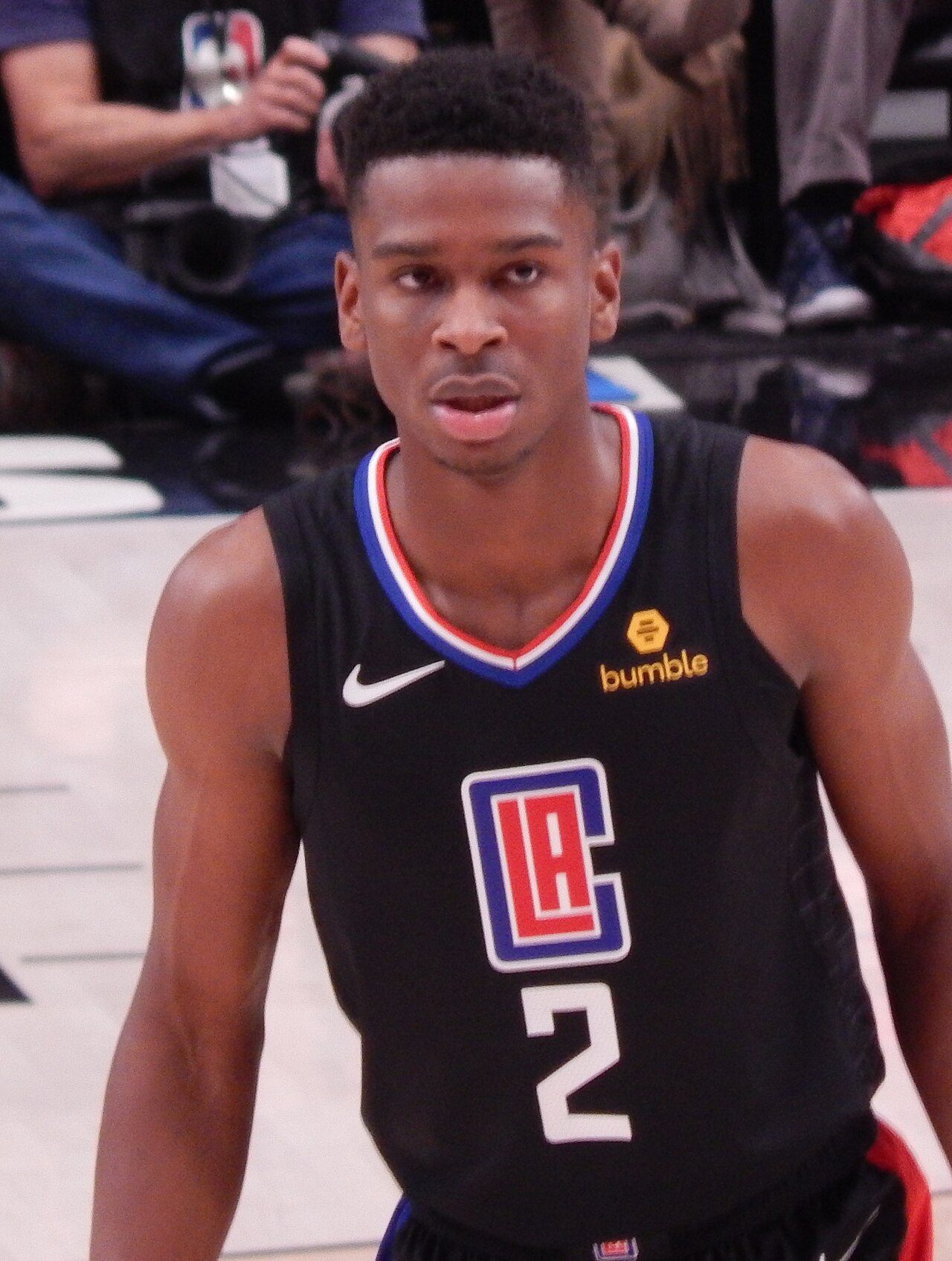 Shai Gilgeous-Alexander in a Los Angeles Clippers uniform during a 2018 game