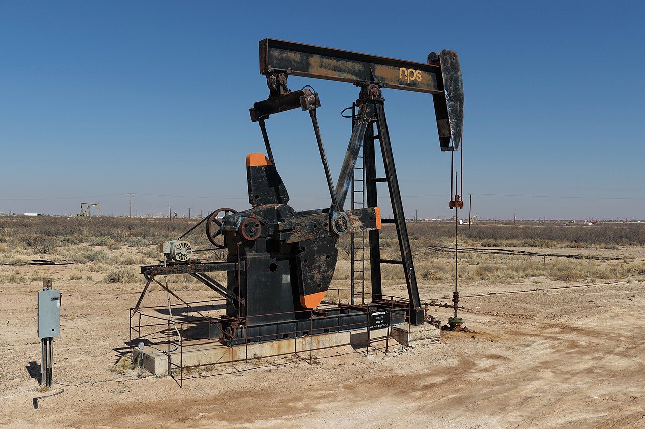 An oil pumpjack in the Permian Basin