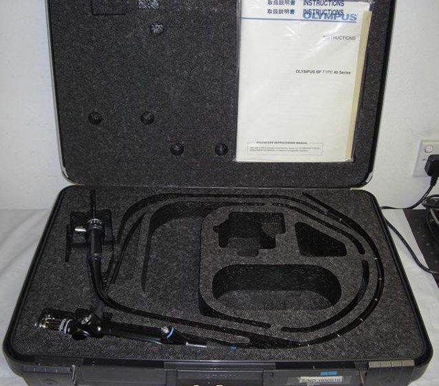 Olympus endoscopes on display