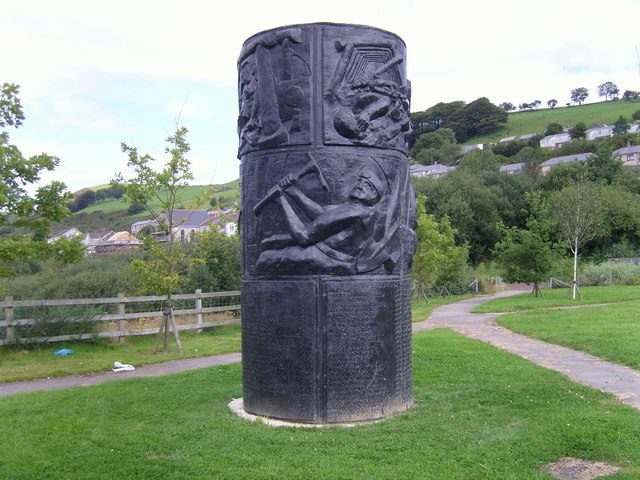 The memorial to the Senghenydd mining disaster in Wales