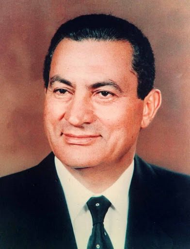 An official portrait of Hosni Mubarak