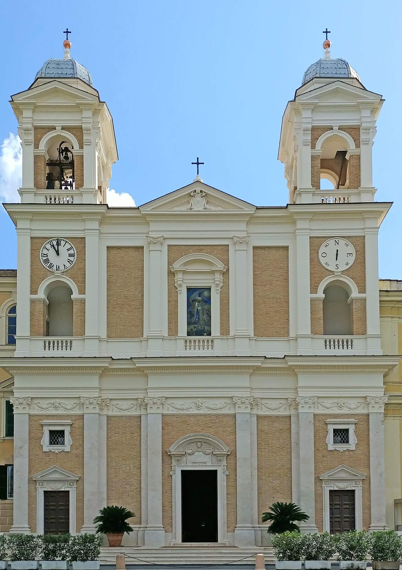 Front of the Sacred Heart church at the Gemelli hospital in Rome