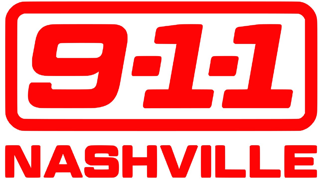 The red 9-1-1 Nashville logo, with the numbers in a rounded box above the word Nashville, on a white background