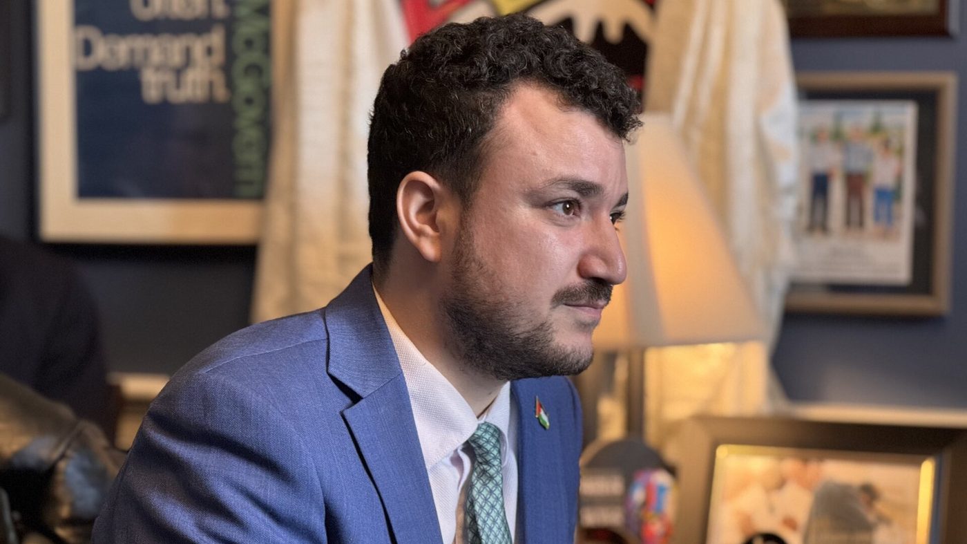 Mahmoud Khalil in a congressional office