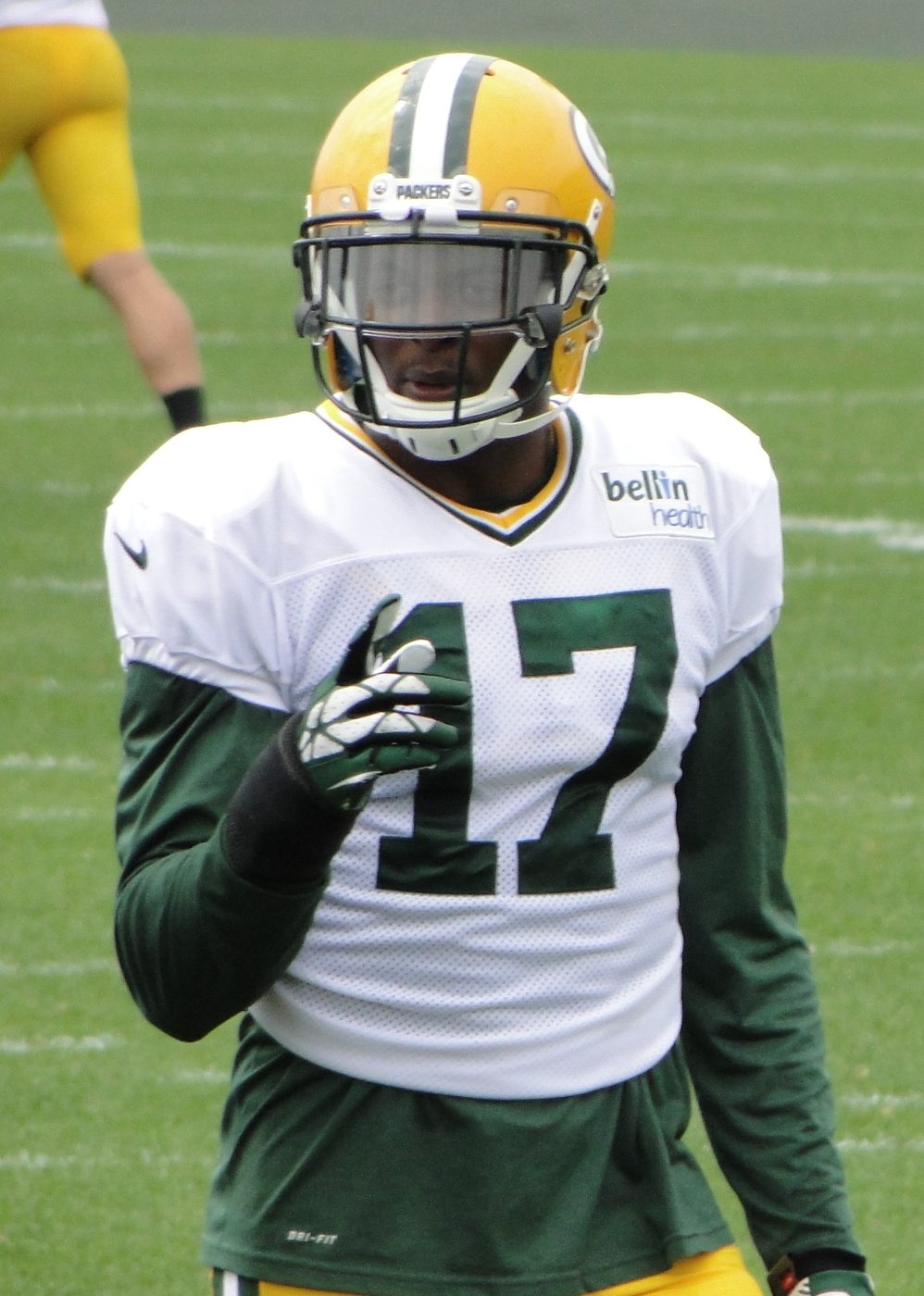 Davante Adams in uniform during a 2014 preseason game