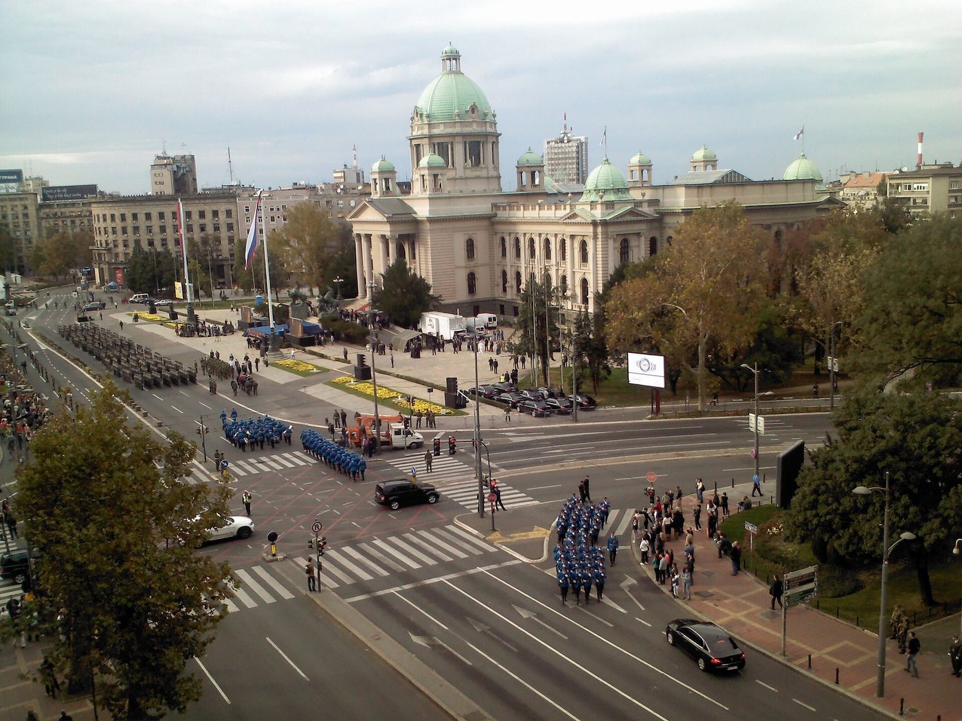 The National Assembly building in Belgrade
