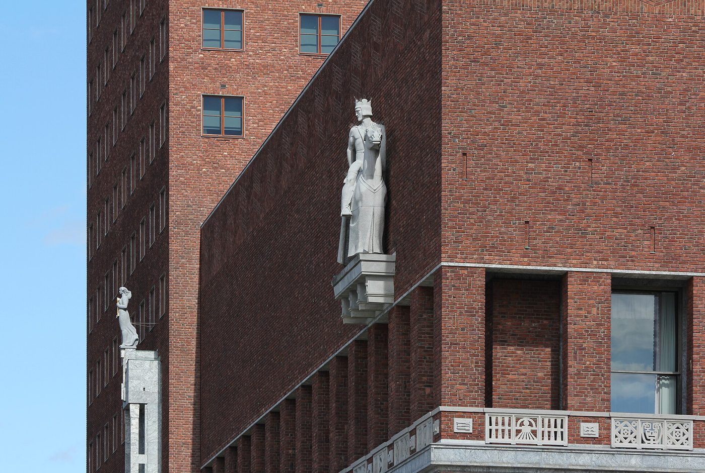 Sculptures on the facade of Oslo City Hall