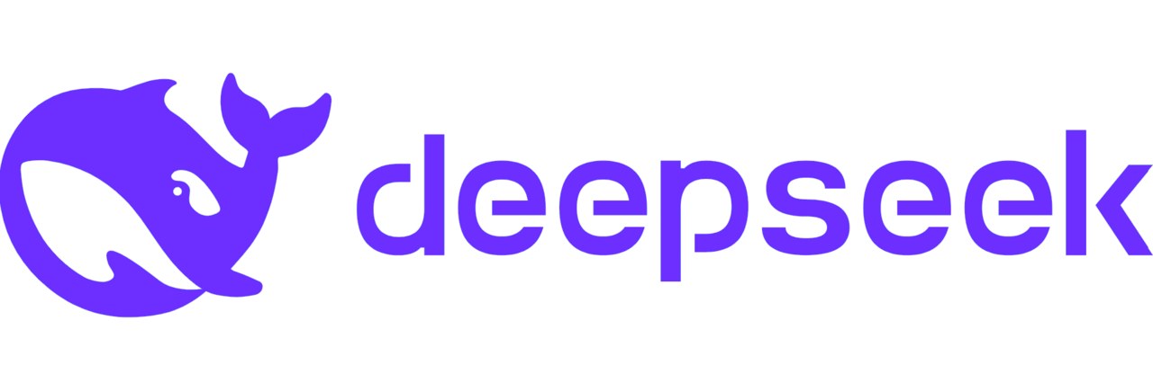The DeepSeek whale logo and name in purple